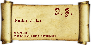 Duska Zita névjegykártya